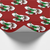 Black Santa Wrapping Paper Custom Christmas Paper Geschenkpapier (Ecke)