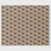 Black Santa's Mitternacht Schlittenfahrt Geschenkpapier (Flach)