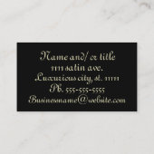 Black Satin Look Visitenkarte (Rückseite)