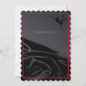 Black Satin Silhouette Einladung (Rückseite)