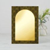 Black Save the Date Gold Foil Card Folieneinladung (Stehend vorne)