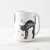 Black Scaredy Cat Tasse (VorderseiteRechts)