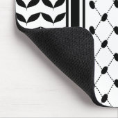 Black Scarf Hatta Keffiyeh Pattern Mousepad (Ecke)