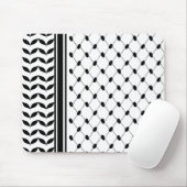 Black Scarf Hatta Keffiyeh Pattern Mousepad (Mit Mouse)