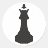 Black Schach Piece Stickers (Vorderseite)