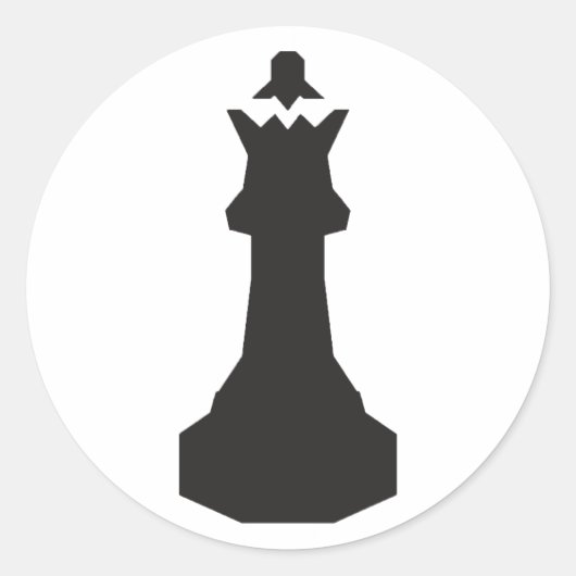 Black Schach Piece Stickers (Vorderseite)