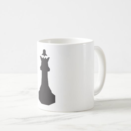 Black Schach Piece Tasse (VorderseiteRechts)