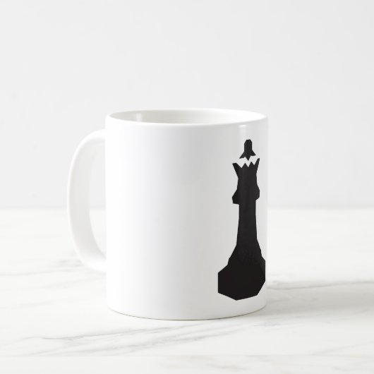 Black Schach Piece Tasse (Vorderseite Links)