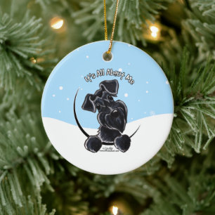 Black Schnauzer - Alles über mich Weihnachten Keramik Ornament