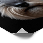 Black Schnauzer Dog Schnauzer Face Poster (Ecke)