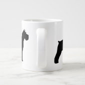 Black Schnauzer Dog Silhouetten Jumbo-Tasse (Rückseite)