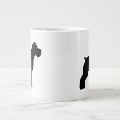Black Schnauzer Dog Silhouetten Jumbo-Tasse (Vorderseite)