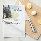 Black Schnauzer Küchentuch (Viertel Falte)