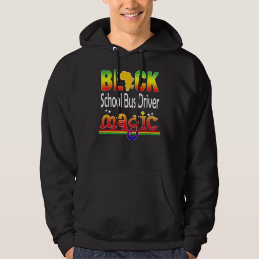Black School Bus Fahrer Magic Lehrer Black Histori Hoodie (Vorderseite)
