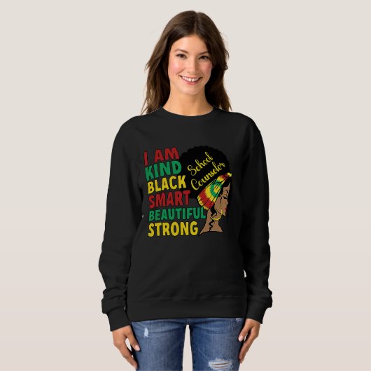 Black School Counselor African American School Cou Sweatshirt (Vorne ganz)