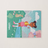 Black School Girl Personalisiert Jigsaw Puzzle (Horizontal)