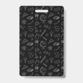 Black School Icons Homeschool Student ID Abzeichen Ausweis (Back)