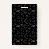 Black School Icons Homeschool Student ID Abzeichen Ausweis (Rückseite)