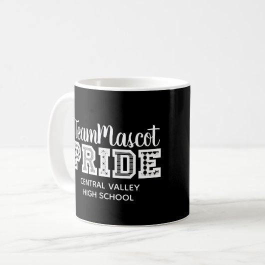 Black School Pride Mascot Name Kaffee Tasse (Vorderseite Links)