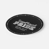 Black School Pride Mascot Name Paper Teller (Schrägansicht)