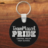 Black School Pride Mascot Name Schlüsselanhänger (Vorderseite)