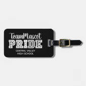 Black School Prix Mascot Name Gepäckmarke Gepäckanhänger (Vorderseite horizontal)