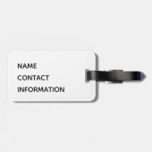 Black School Prix Mascot Name Gepäckmarke Gepäckanhänger (Rückseite horizontal)