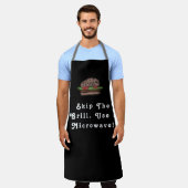 Black Schürze Hamburger Food Zitat (Getragen)