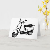 Black Scooter Karte (Gelbe Blume)