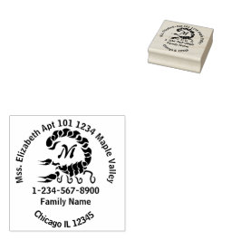 Black Scorpion Zuhause oder Kontaktinformationen f Gummistempel