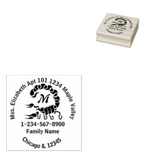 Black Scorpion Zuhause oder Kontaktinformationen f Gummistempel