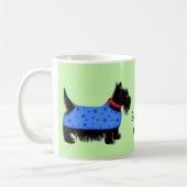 Black Scottie Dog Blue Coat Name Personalisieren G Kaffeetasse (Links)