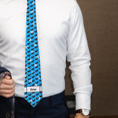 Black Scottie Dog Monogram Krawatte