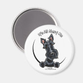 Black Scottie IAAM Magnet (Vorderseite/Rückseite)