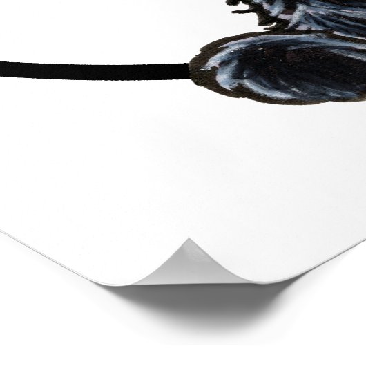 Black Scottie IAAM Poster (Ecke)