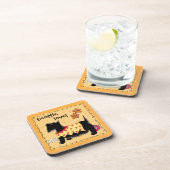 Black Scottie Terrier Dog Liebe Personalisiert gel Untersetzer (Rechte Seite)