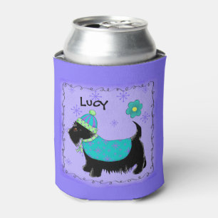 Black Scottie Terrier Dog Name Personalisiert Dosenkühler