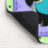 Black Scottie Terrier Dog Name Personalisiert Gree Mousepad (Ecke)