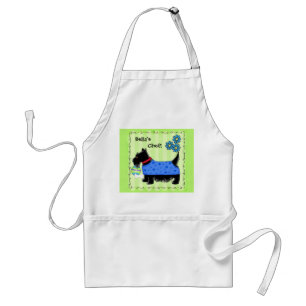 Black Scottie Terrier Dog Name Personalisiert Gree Schürze