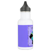 Black Scottie Terrier Name Personalisiert Aquamari Edelstahlflasche (Links)