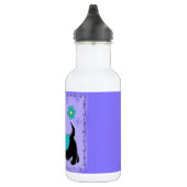 Black Scottie Terrier Name Personalisiert Aquamari Edelstahlflasche (Rechts)