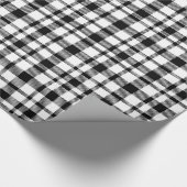 Black Scottish Tartan Kariert Holiday Geschenkpapier (Ecke)