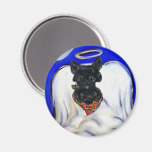 Black Scottish Terrier Angel Magnet (Vorderseite/Rückseite)