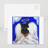 Black Scottish Terrier Angel Postkarte (Vorne/Hinten)