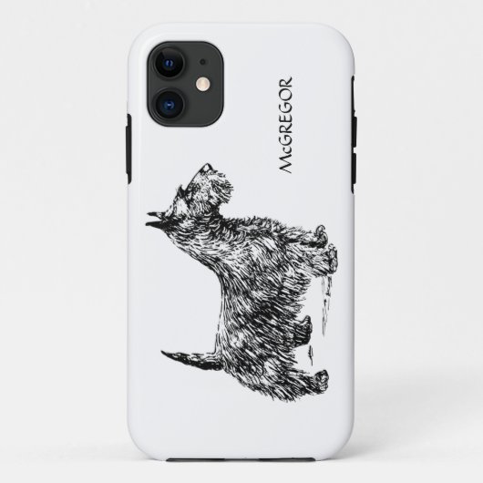 Black Scottish Terrier Dog Breed Custom Case-Mate iPhone Hülle (Rückseite)