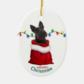 Black Scottish Terrier Dog Holiday Gift Bag Keramik Ornament (Vorne)
