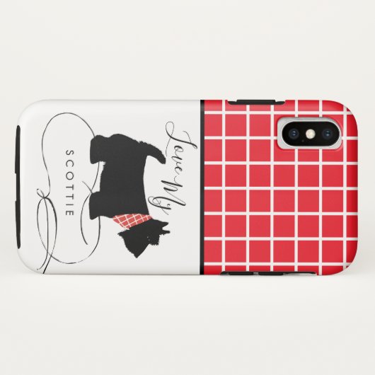 Black Scottish Terrier Dog Liebe My Scottie Case-Mate iPhone Hülle (Rückseite (Horizontal))