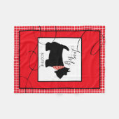 Black Scottish Terrier Dog Liebe My Scottie Fleecedecke (Vorderseite (Horizontal))
