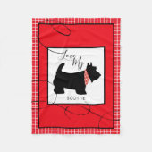Black Scottish Terrier Dog Liebe My Scottie Fleecedecke (Vorderseite)