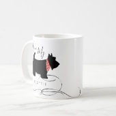 Black Scottish Terrier Dog Liebe My Scottie Kaffeetasse (Vorderseite Links)